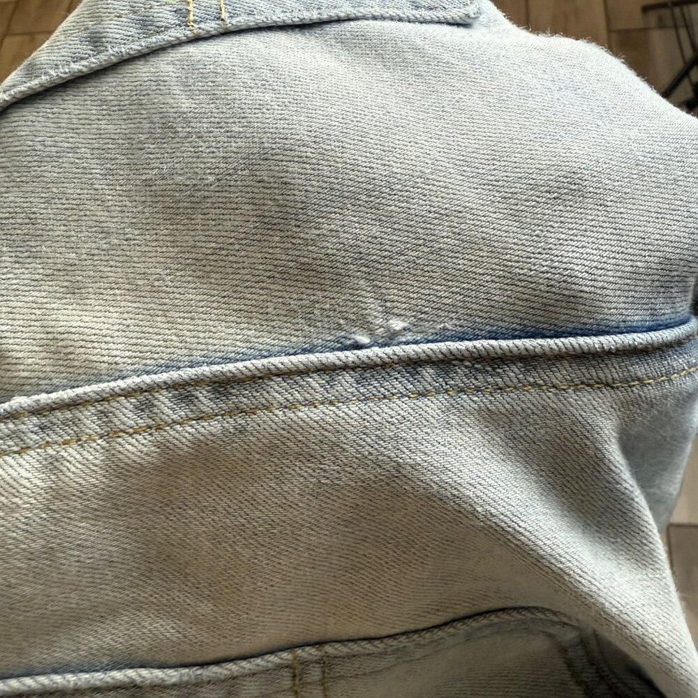 American Eagle Flex Light Wash Mens Jeans 30x30 Straight Fit Distressed Denim - Picture 5 of 9